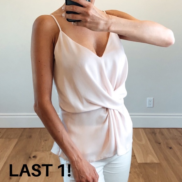 Naked Zebra Tops - CABO Pale Pink Twist Camisole